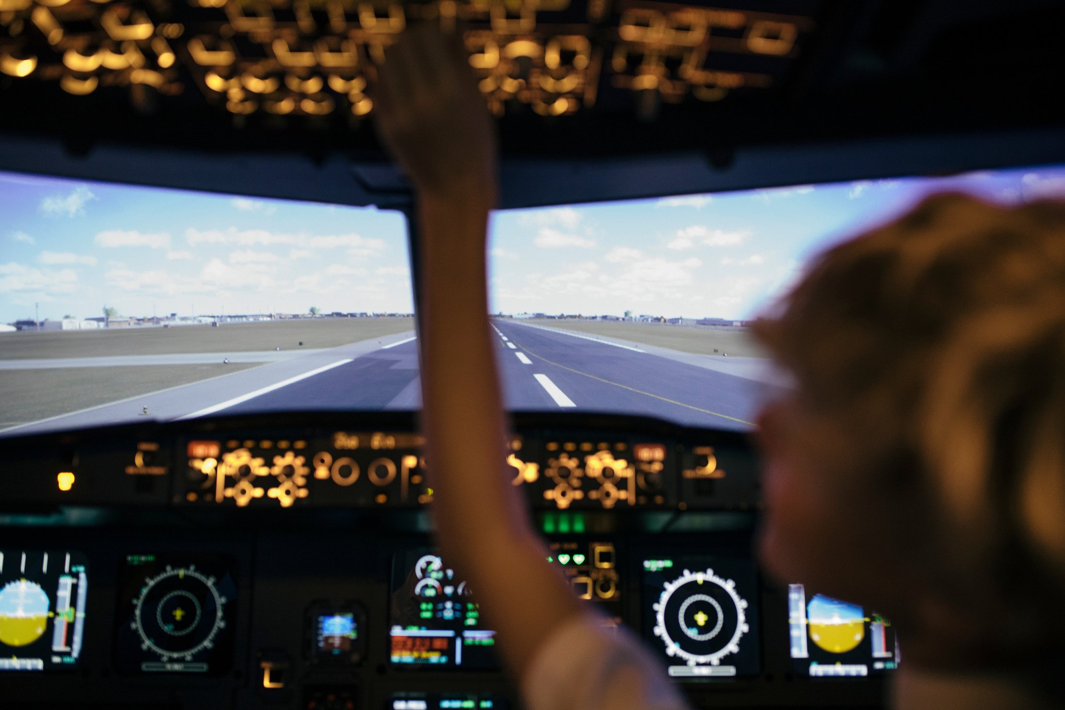 View From The Cockpit In Flight Simulator